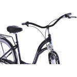 Mestský bicykel 28" Kozbike K14 3-prevodový Čierno-biely prehadzovačka Sturmey Archer